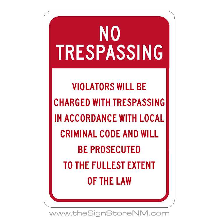 No Trespassing General The Sign Store Nm 9884