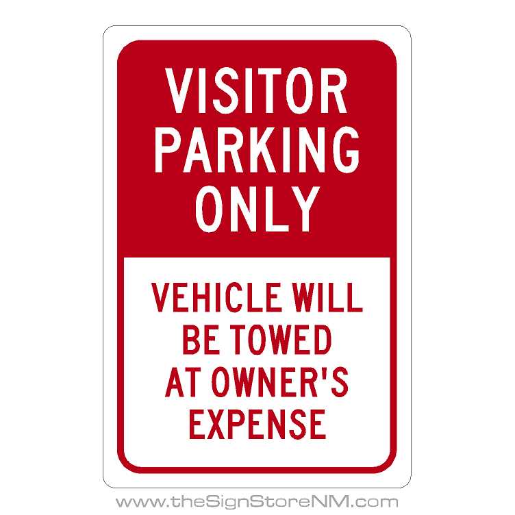 - Visitor Parking Only - The Sign Store Nm