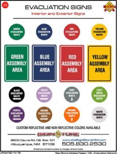 Evacuation Signs | The Sign Store NM