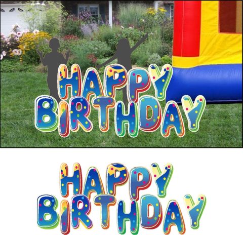 happy birthday letters kit 1 blue fade the sign store nm