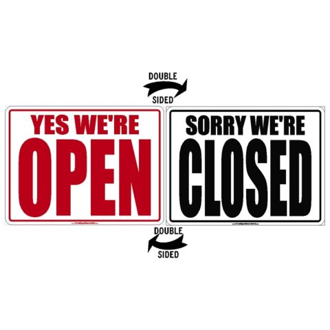 Double-Sided Open/Closed Sign - The Sign Store NM