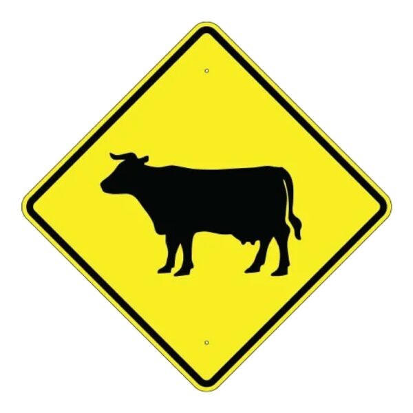 Cow Crossing Sign - MUTCD Compliant