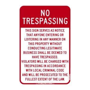No Trespassing Sign - General Law