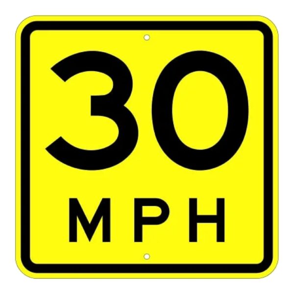 Advisory Speed Plaque Sign - MUTCD Compliant