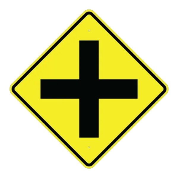 Cross Road Sign - Symbol - MUTCD Compliant