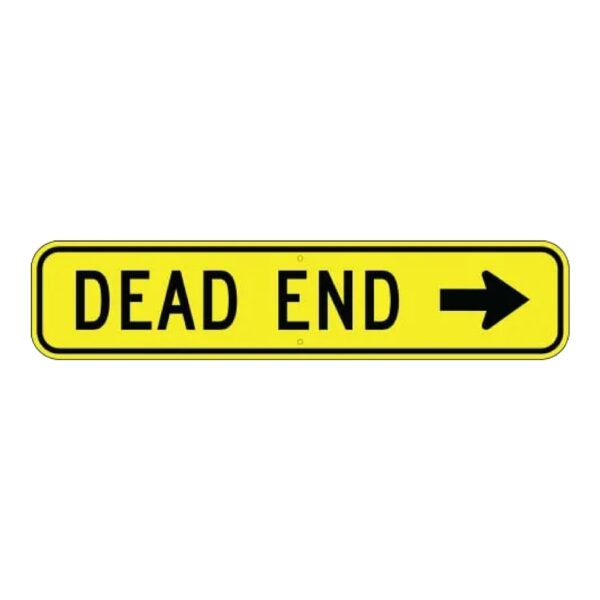 Dead End with Right Arrow Sign - MUTCD Compliant