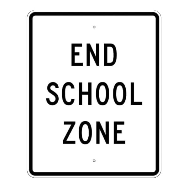 End School Zone Sign - MUTCD Compliant