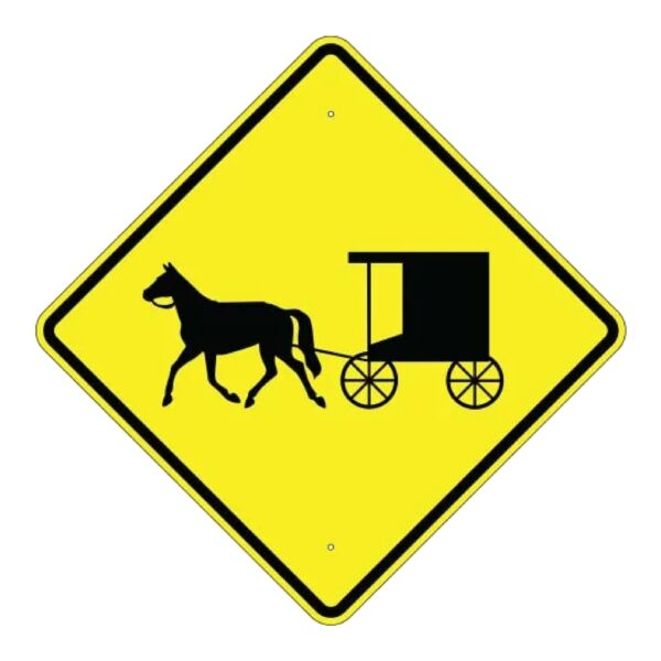 Horse-Drawn Vehicle Crossing Sign -Symbol - MUTCD Compliant