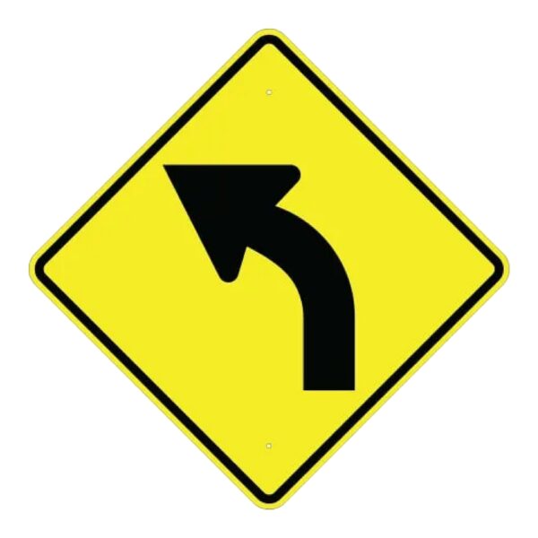 Left Curve Arrow Sign -Symbol - MUTCD Compliant