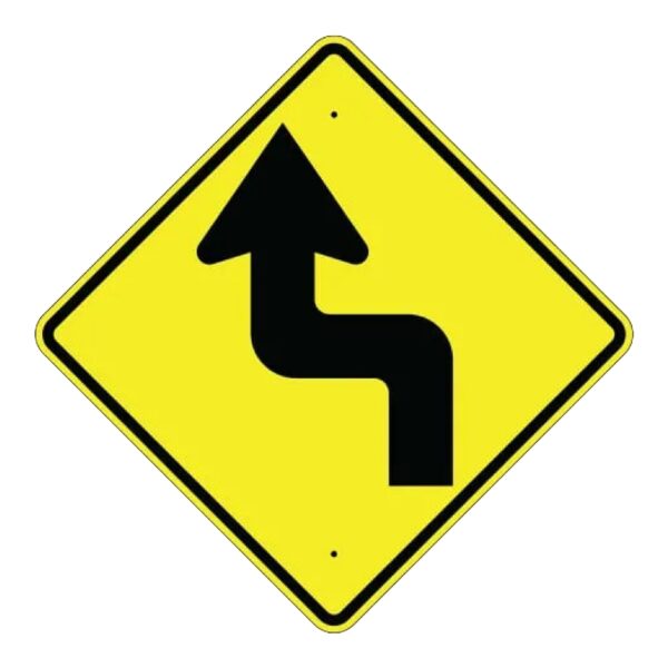 Left Reverse Turn Arrow Sign - Symbol - MUTCD Compliant