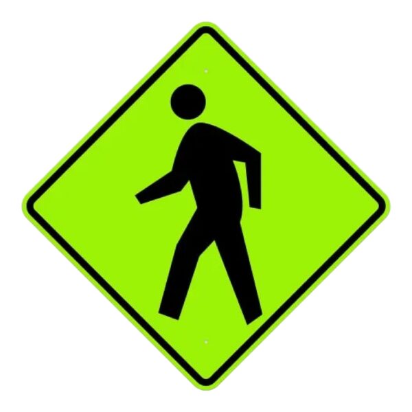 Pedestrian Crossing Sign - Symbol - Green - MUTCD Compliant