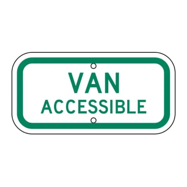 Van Accessible Sign - Green - MUTCD Compliant