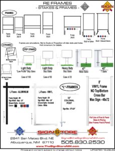 RE Frames - Stakes & Frames Specs