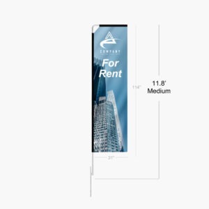 custom medium rect feather flag