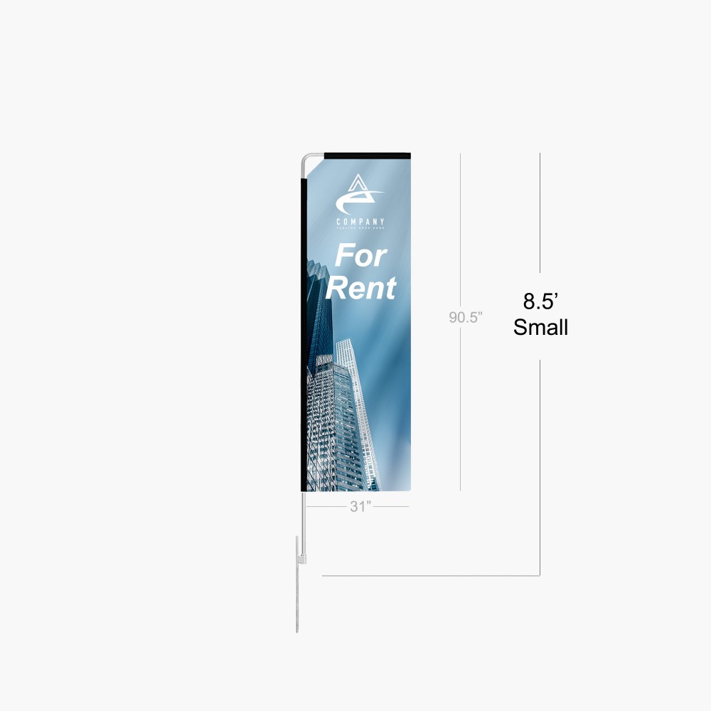 custom small rect feather flag