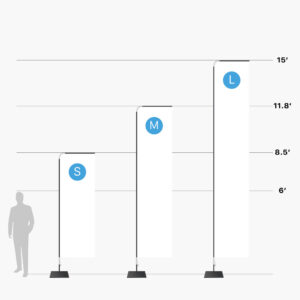rectangle feather flag scale