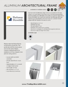 Aluminum Architectural Frame - pg 13