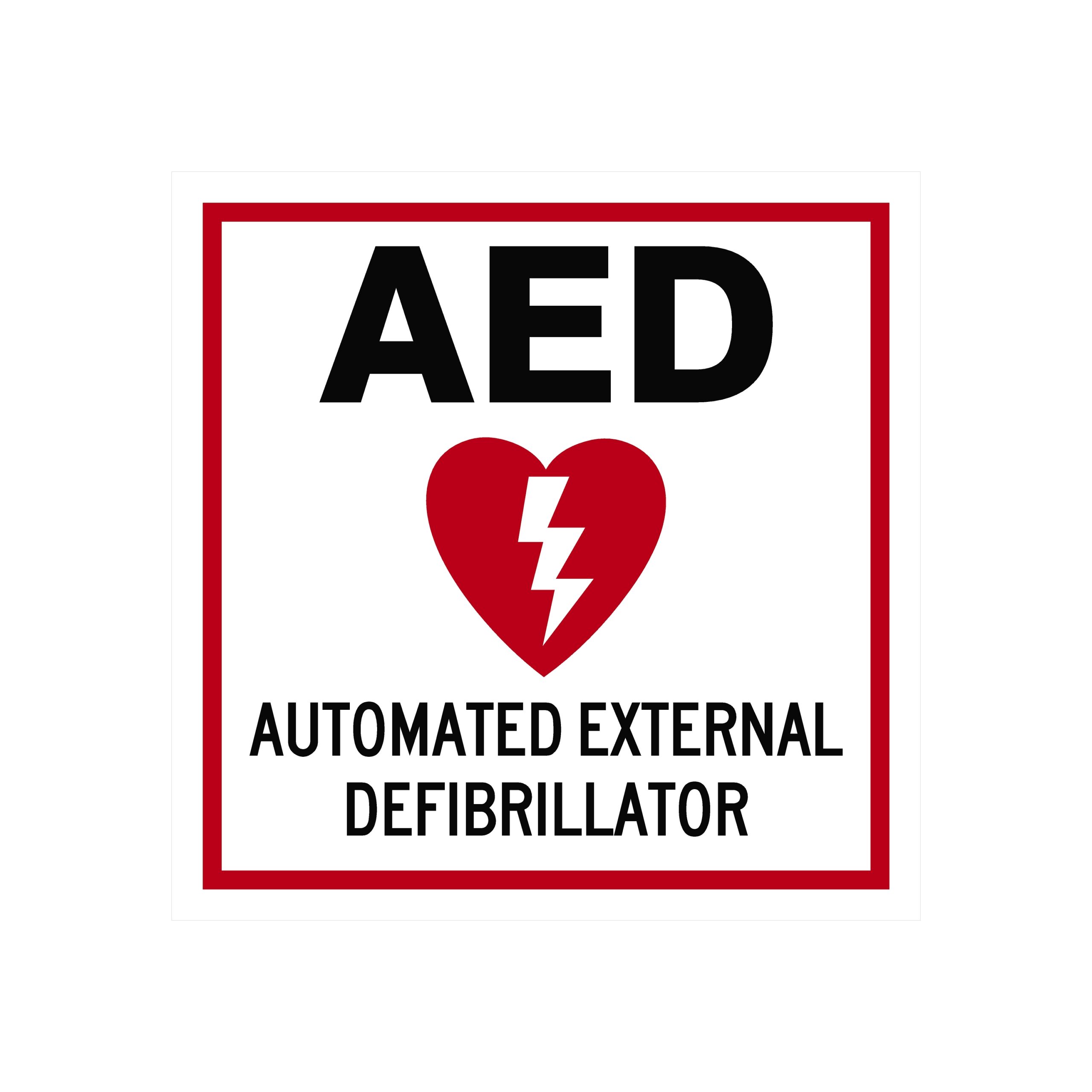 AED Sign - Square