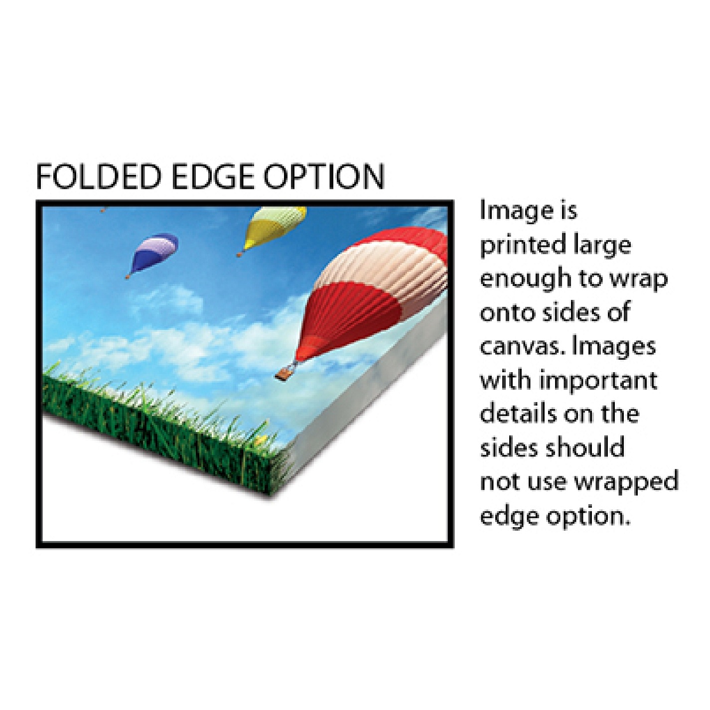 canvas-folded edge