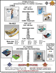 1 - Printing - Brochures, Flyers, Copies