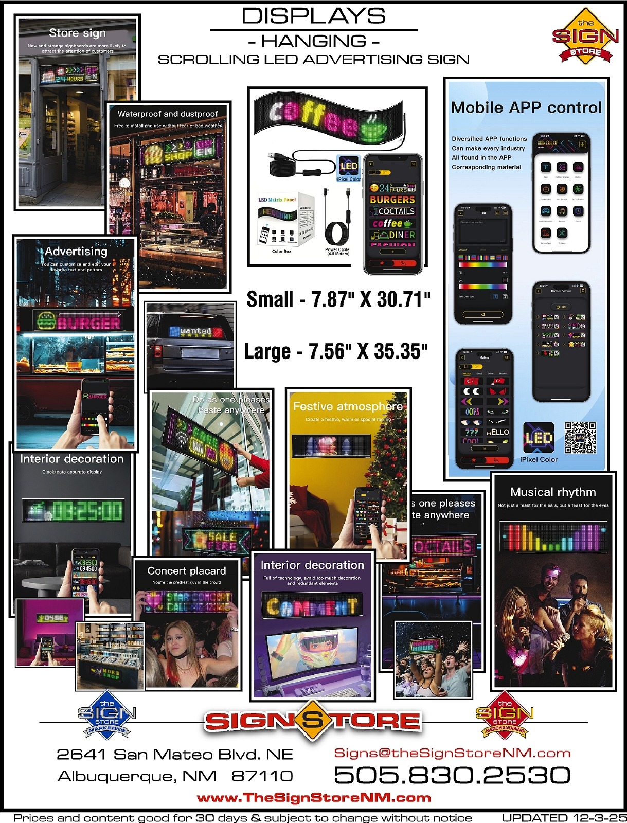 11 - Displays - Hanging - Scrolling LED Sign