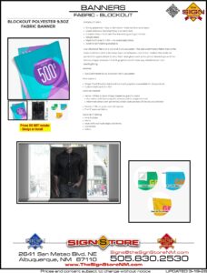 4 - Banners - Fabric - Blockout