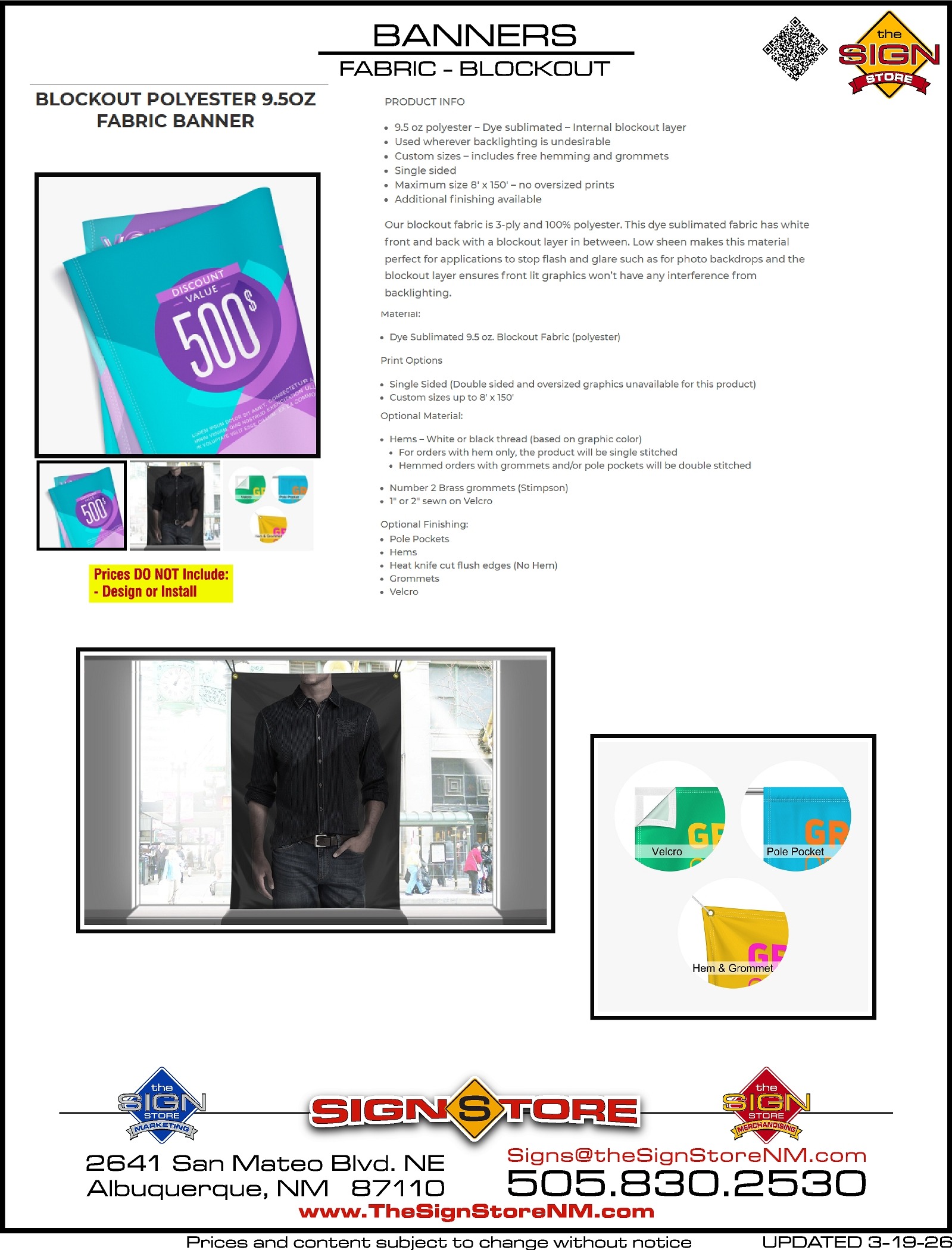 4 - Banners - Fabric - Blockout