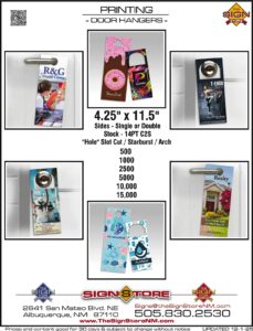 4 - Printing - Door Hangers