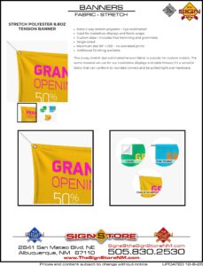 5 - Banners - Fabric - Stretch