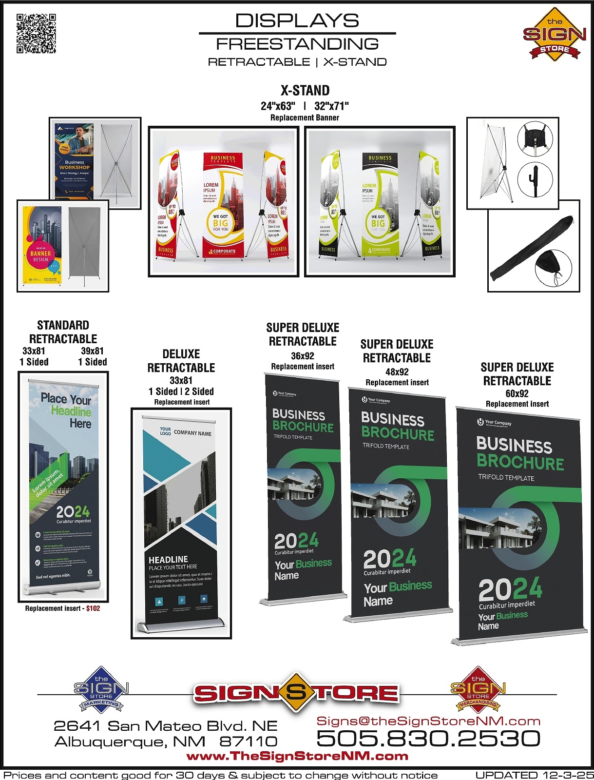 5 - Displays - Freestanding - Retractable-X-Stand Spec