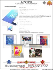 7 - Banners - PVC Indoor - Super Smooth