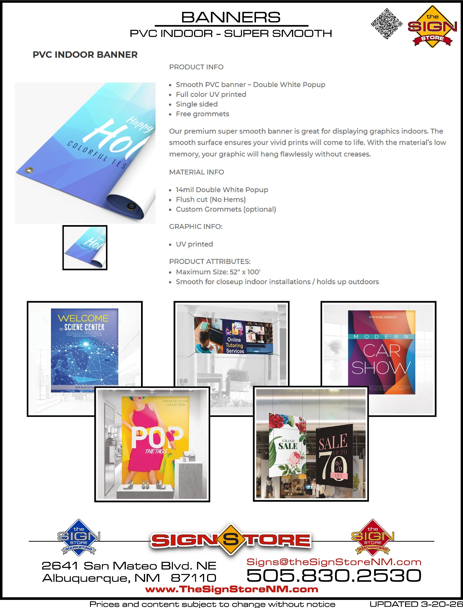 7 - Banners - PVC Indoor - Super Smooth