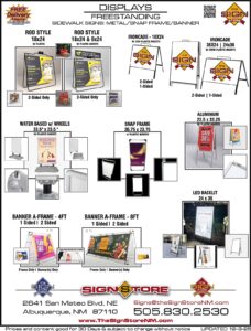 7 - Displays - Freestanding-Sidewalk Signs - Metal-Banner-Snap