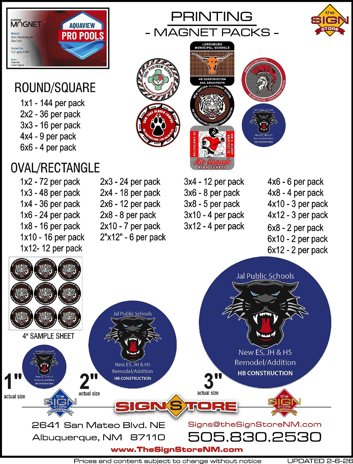 7 - Printing - Magnet - Packs