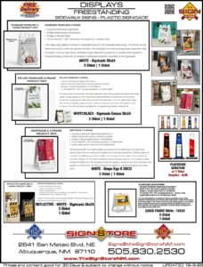 8 - Displays - Freestanding-Sidewalk Signs - Plastic Signicade