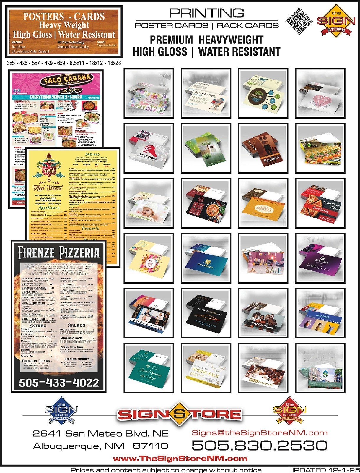 8 - Printing - Poster-Rack Cards Gallery