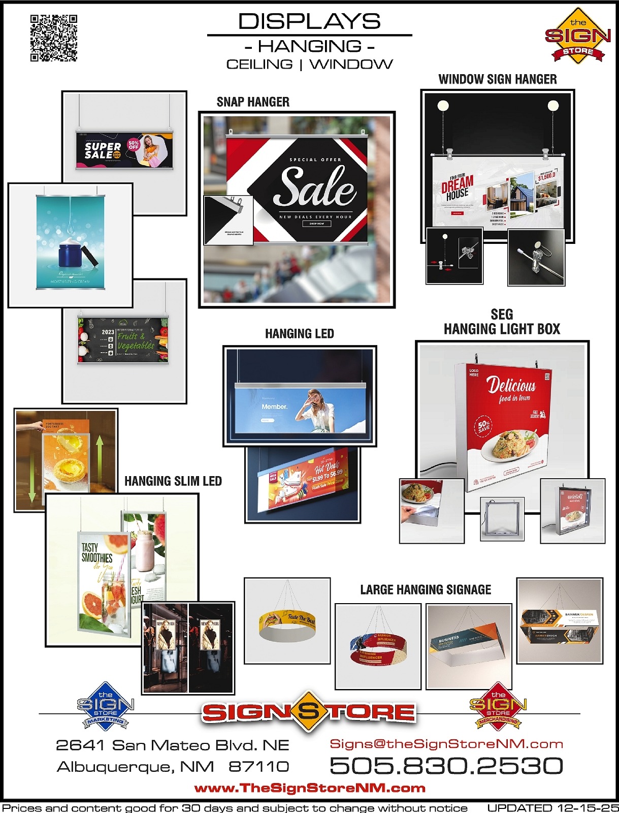 9 - Displays - Hanging - Ceiling-Window Gallery