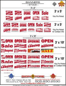 Banners - Stock