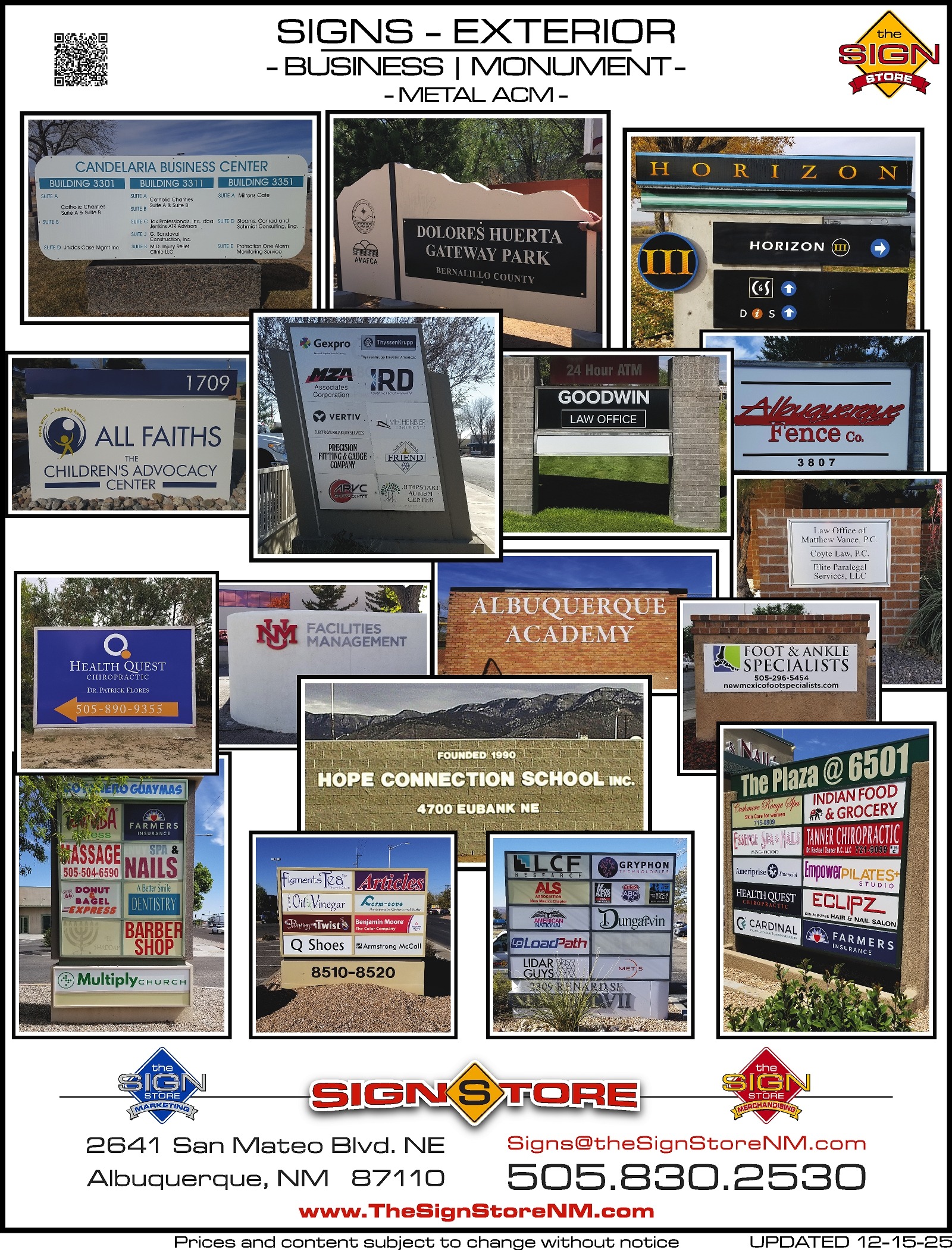 Signs - Exterior - Metal ACM - Business - Monument Gallery