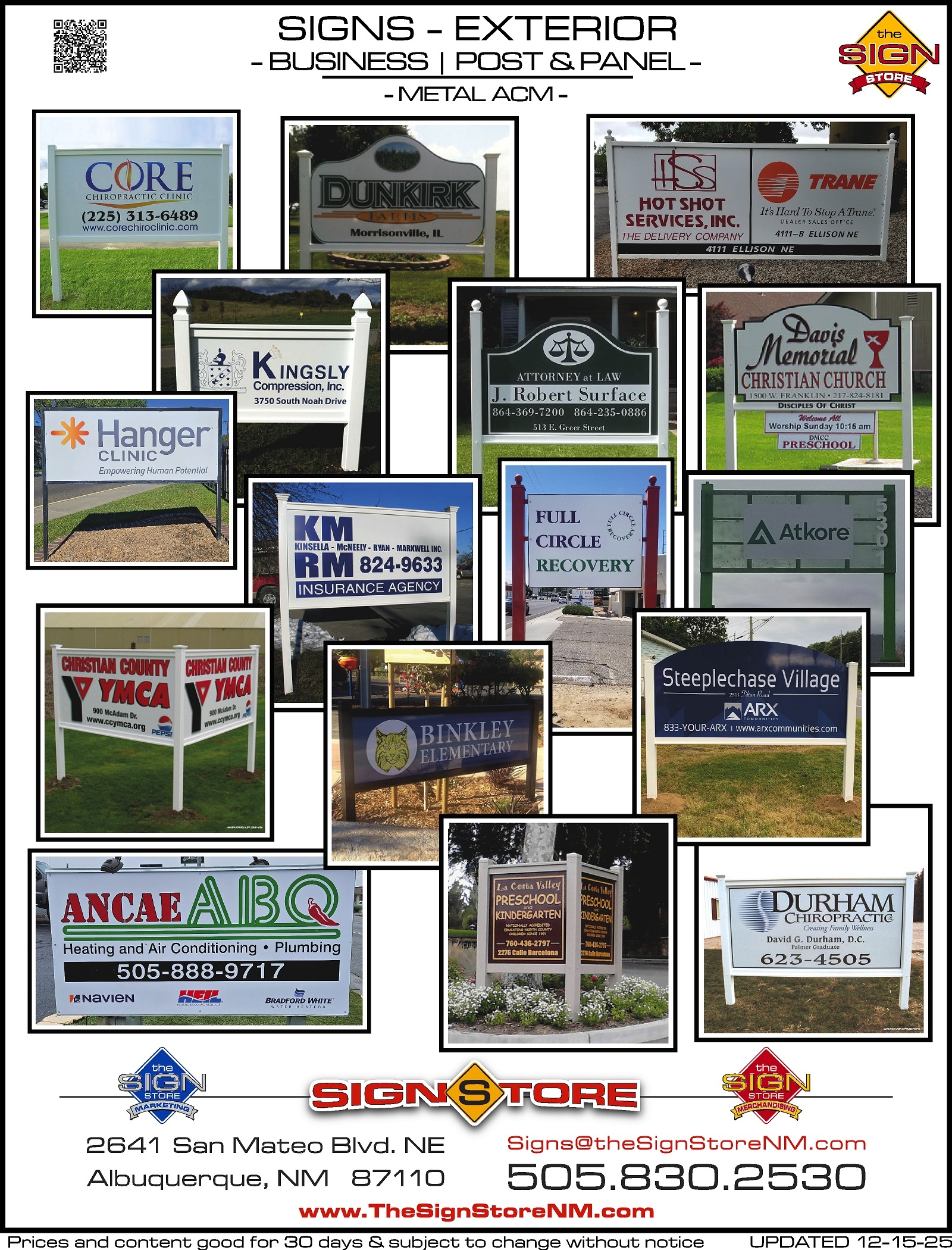 Signs - Exterior - Metal ACM - Business - Post & Panel Gallery