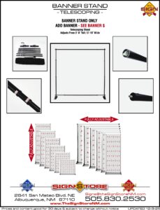 Banner Stand - Telescoping