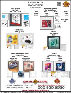 Displays - Backdrop - Standard