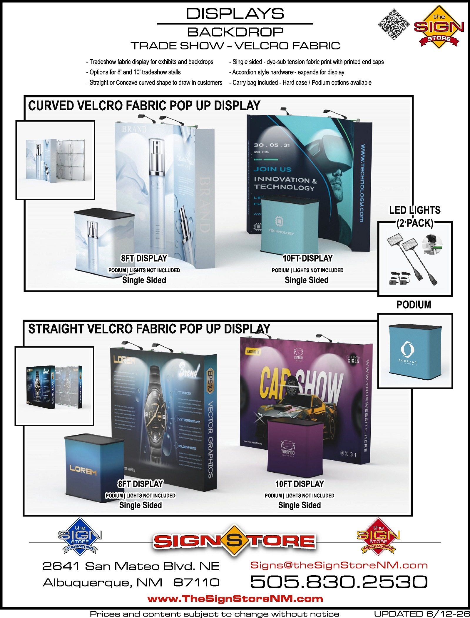 Displays - Backdrop - Tradeshow - Velcro Fabric