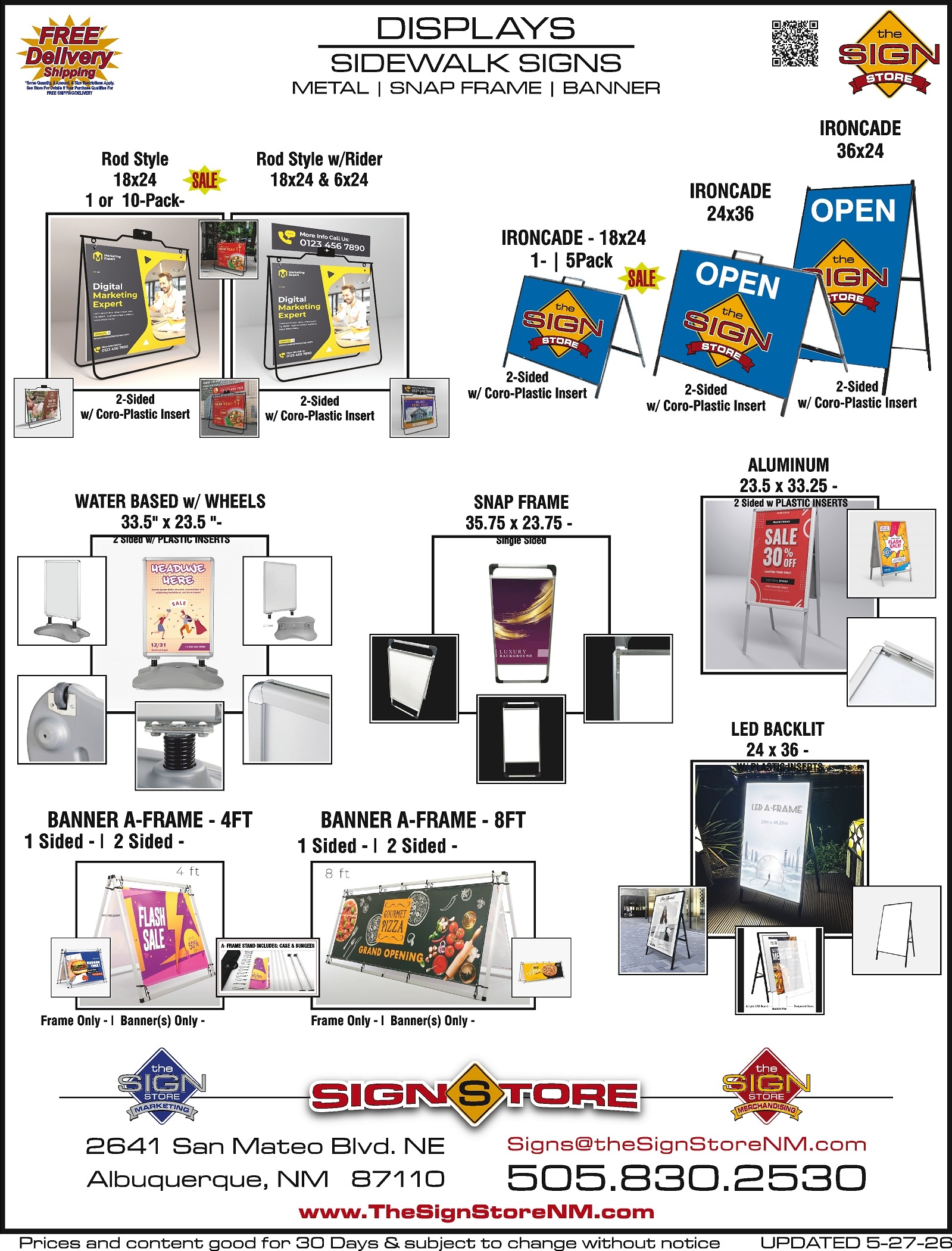 Displays - Sidewalk Signs - Metal-Banner-Snap