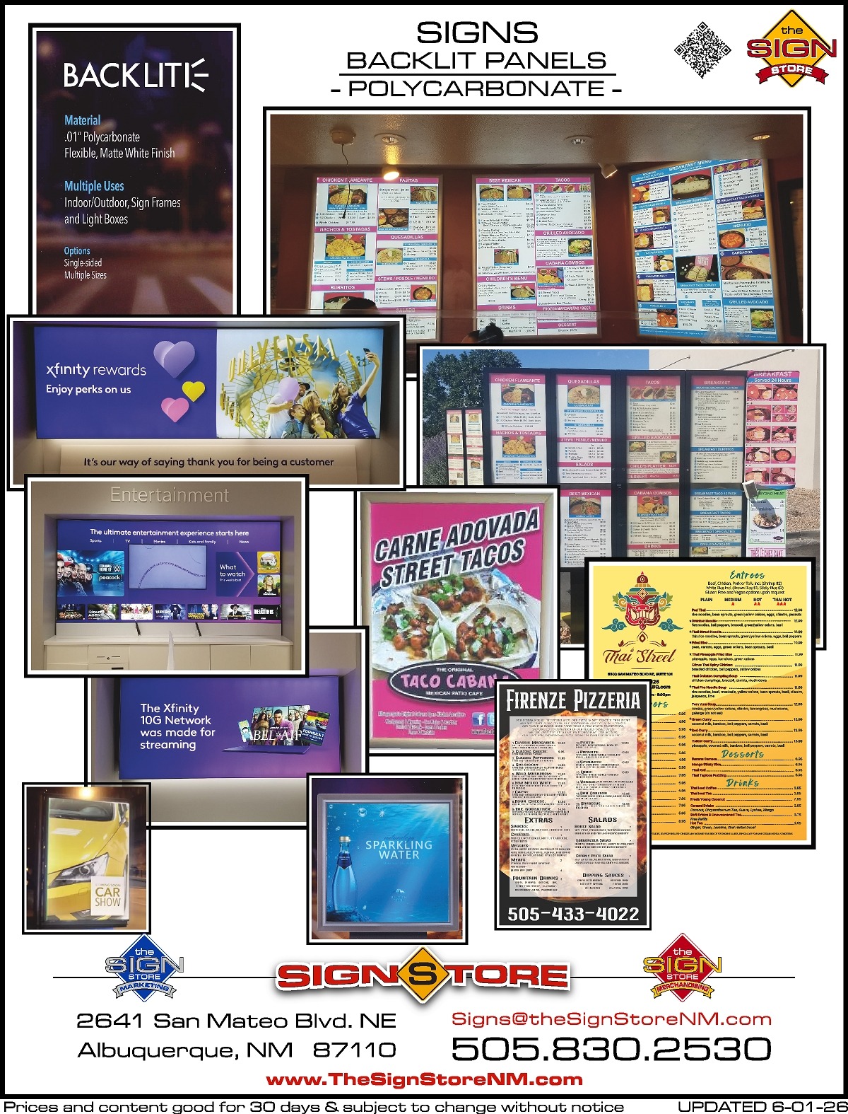 Signs - Backlit Panels - Polycarbonate - Gallery