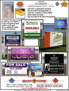 Signs - Exterior - Coroplast - 1 Spec