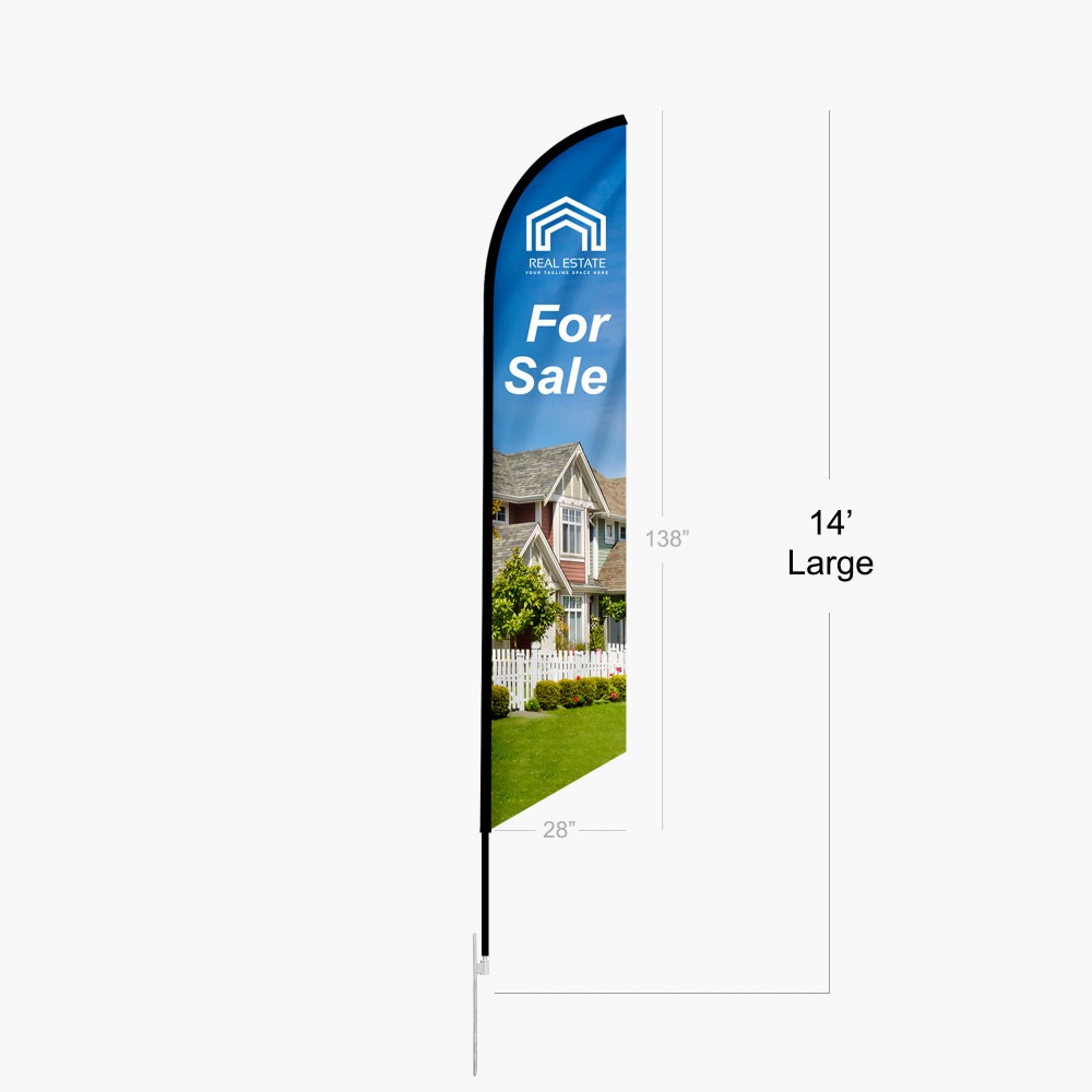custom large feather flag