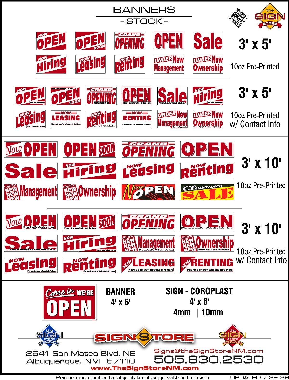 Banners - Stock