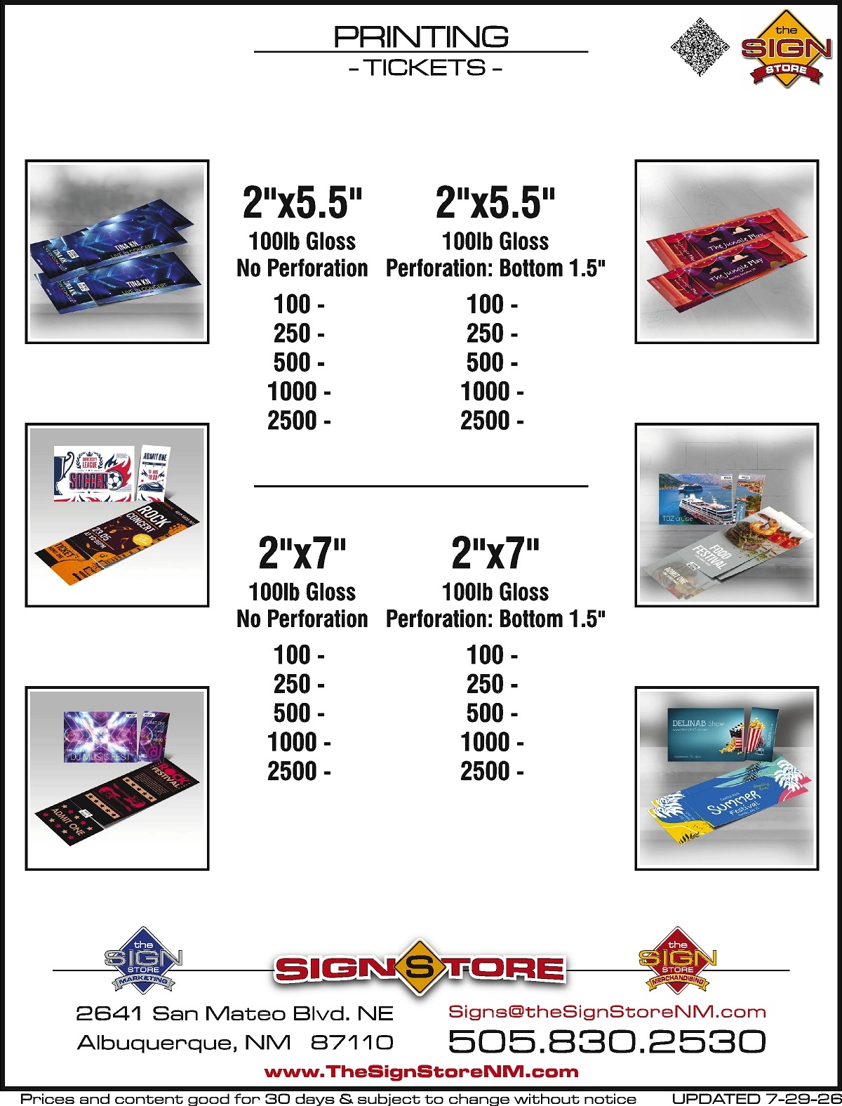 Printing - Tickets