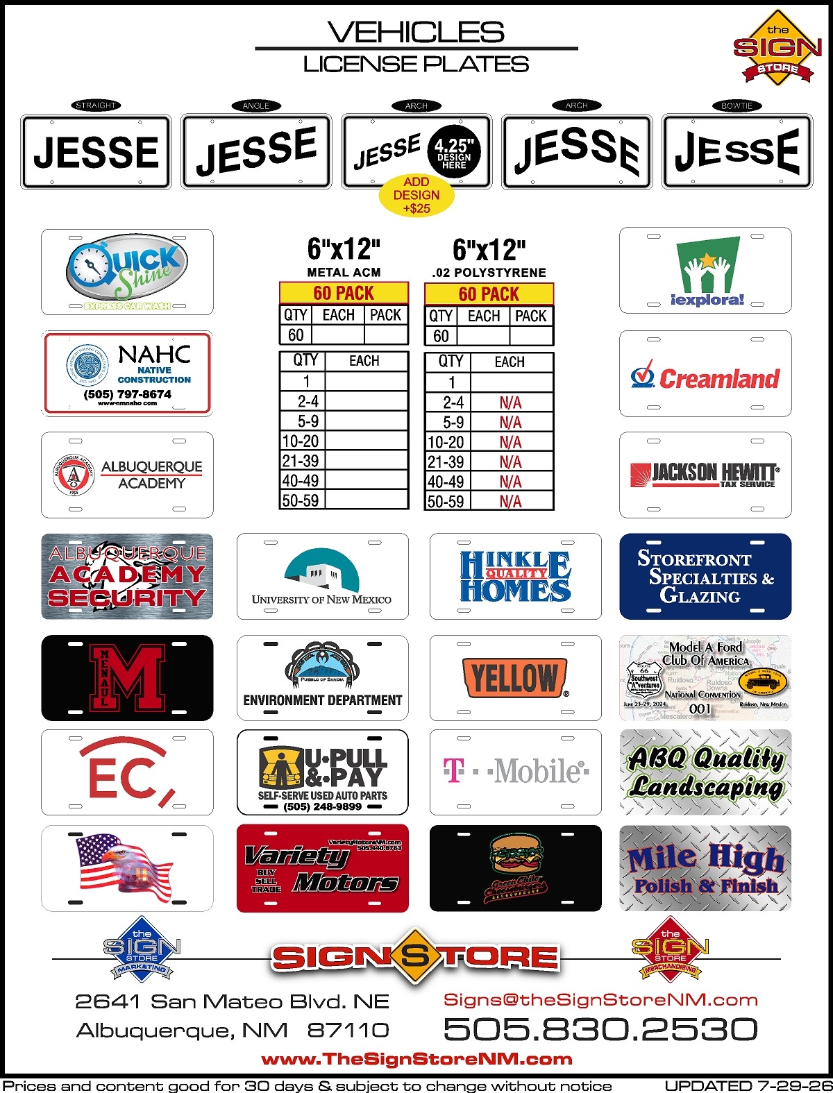 Vehicle - License Plates